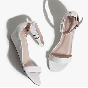 J. Adams Rosie Heeled Sandal Women's White Wedge Sandals